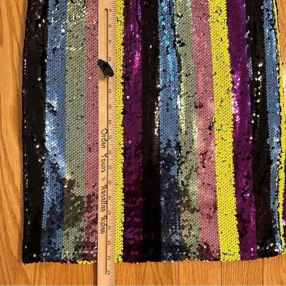 Isla Maude by Anthropologie Sequin Skirt Size Small fun sexy flirt party sparkle - Picture 5 of 7